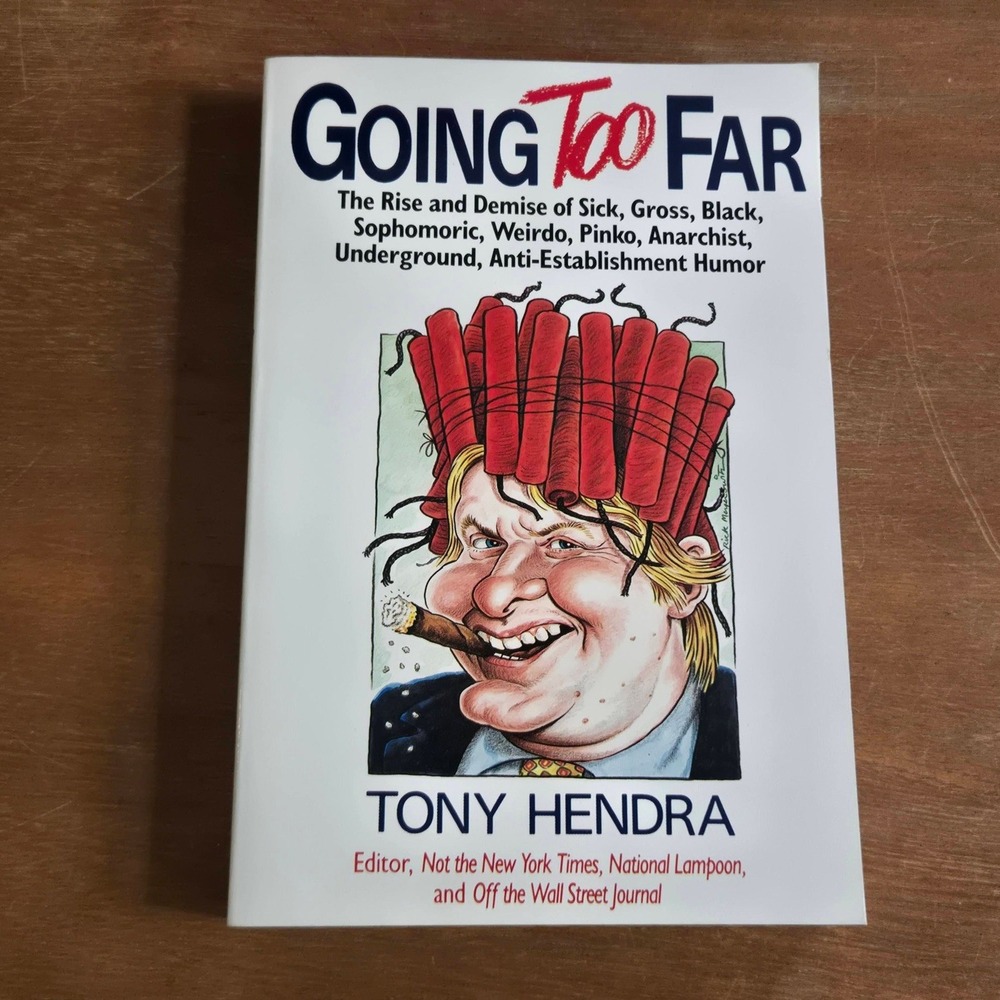 Dolphin Going Too Far First Ed Tony Hendra 1987 Paperback Book